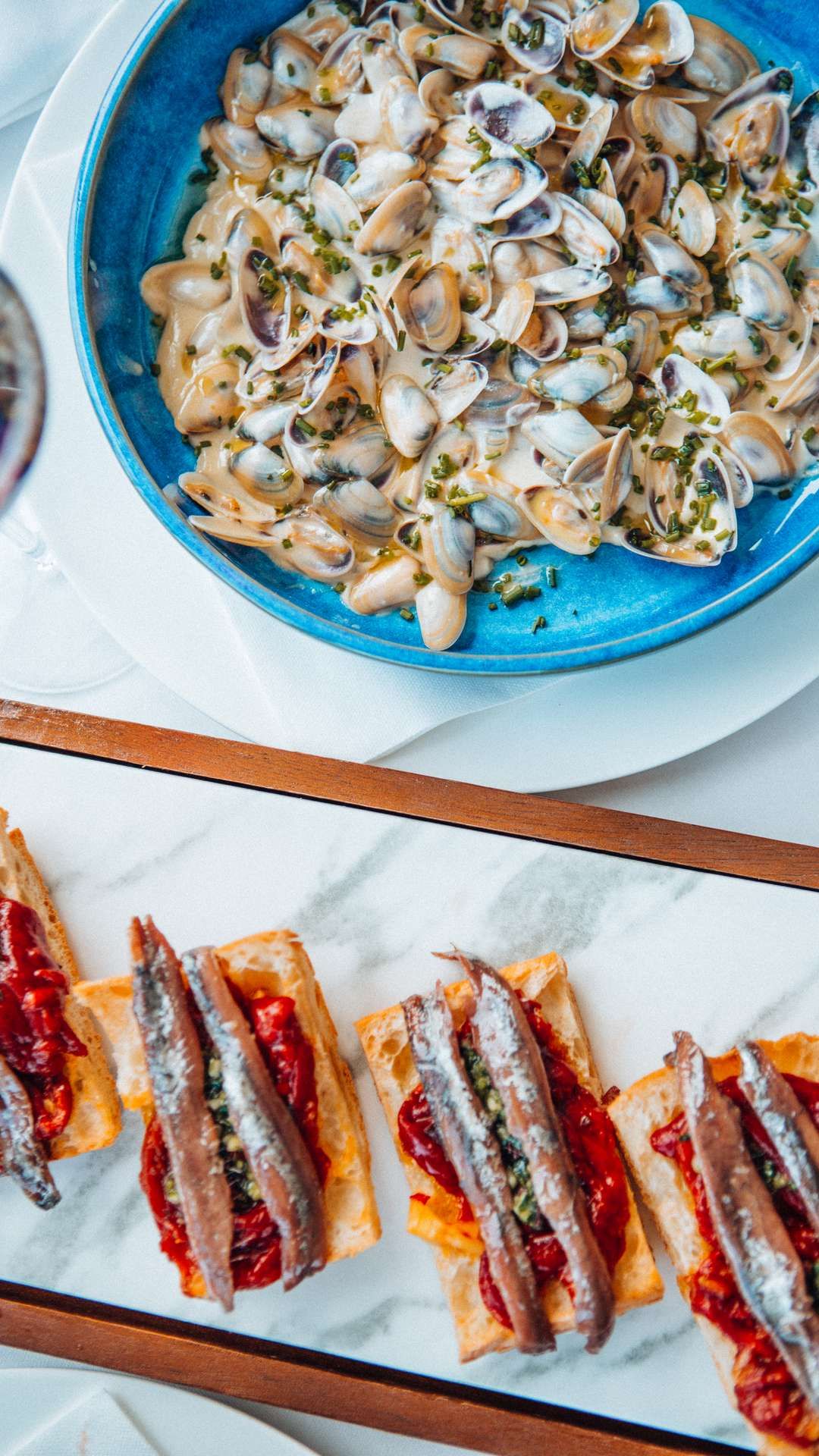 coquillages et tartines sardines - restaurant banyuls – les elmes